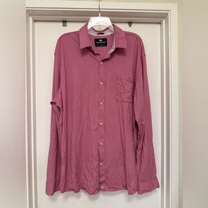 Buttercloth knit Oxford red/white, long sleeve, size 3XL